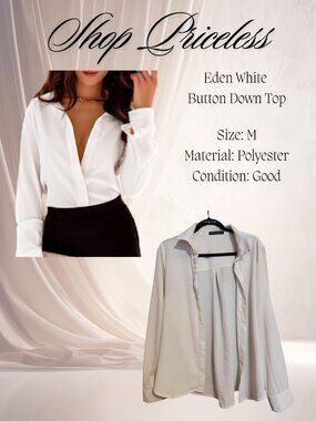 Shop Priceless Eden White Button Down Top